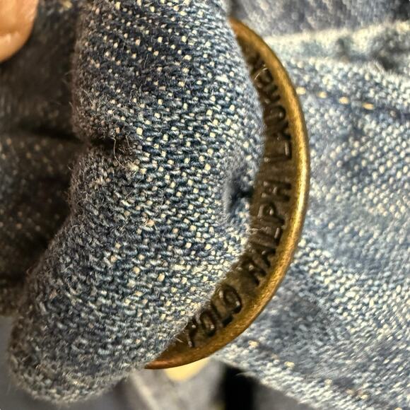 Ralph Lauren Girls Belted Cotton Denim Shirtdress Indigo Blue Size 10 Preppy - Picture 3 of 10